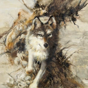 Wolfish, 12" x 16", oil on panel, $1200