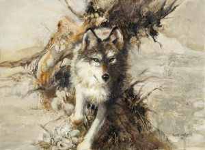 Wolfish, 12" x 16", oil on panel, $1200